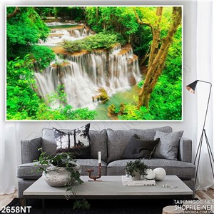 Tranh khe suối trong rừng treo tường