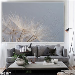 Tranh bồ công anh kheo sắc trắng