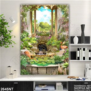 Tranh khu vườn thần tiên treo tường