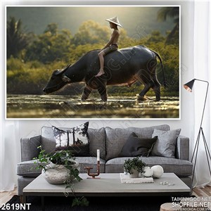 Tranh chú bé chăn trâu treo tường