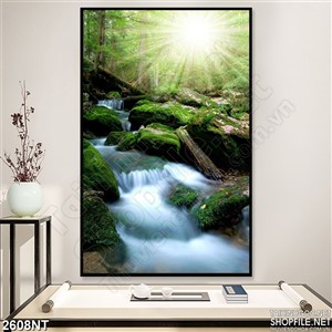 Tranh ánh sáng mặt trời trong rừng