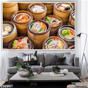 Tranh món hấp hải sản