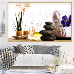 Tranh đẹp in cho spa hoa và nến