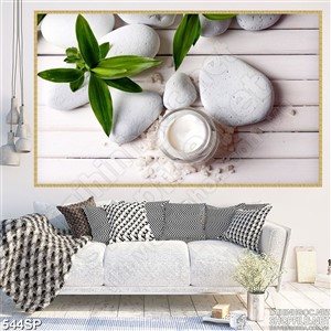 Tranh in wall nét đẹp thiên nhiên và đá cuội