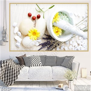 Tranh hoa cúc đẹp và muối khoáng