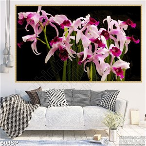 Tranh đẹp in uv hồ điệp tím