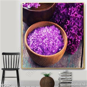 Tranh đẹp spa muối thơm lavender