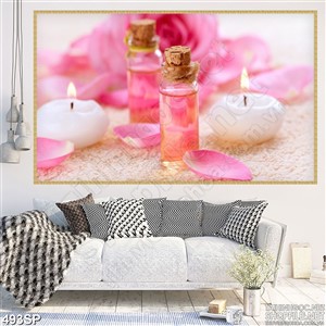 Tranh tinh dầu hoa hồng cho spa