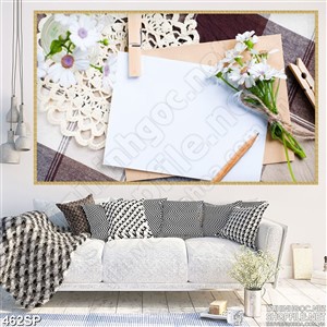 Tranh hoa cúc dại trang trí đẹp