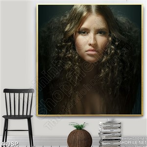 Tranh cô gái đẹp in uv