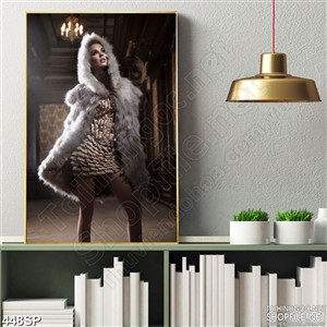 Tranh mới nhất cô gái choàng áo lông