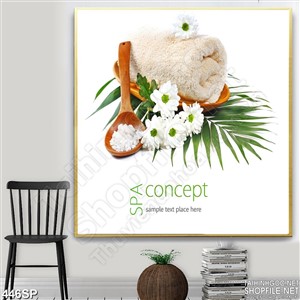 Tranh in canvas spa đẹp lá cọ