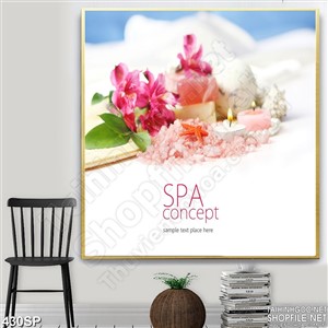 Tranh đẹp in cho spa hoa lan