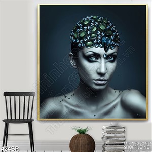 Tranh 3D đẹp cô gái huyền bí