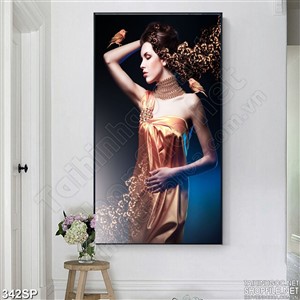 Tranh 3D nhiếp ảnh đẹp cô gái