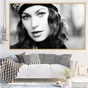 Tranh đôi mắt trữ tình in tường spa