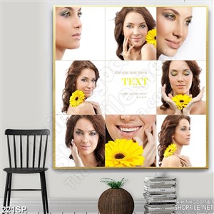 Tranh ghép nhan sắc của một cô gái