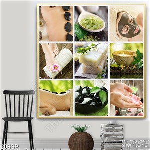 Tranh ghép spa  quy trình làm đẹp da
