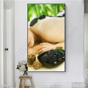 Tranh cô gái massage jpg