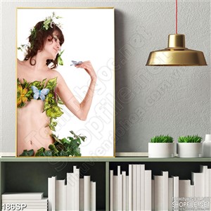 Tranh jpg in tường cô gái dáng xinh