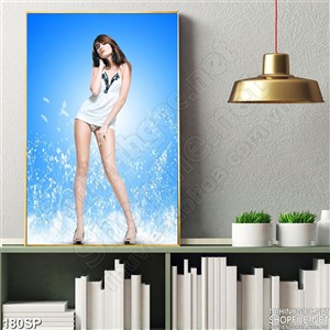 Tranh in canvas cô gái chân dài