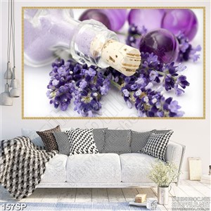 Tranh spa sản phẩm tinh dầu hoa lavender tím