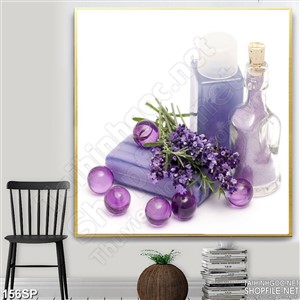 Tranh spa hoa lavender tím