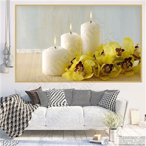 Tranh in wall ba cây nến nhỏ