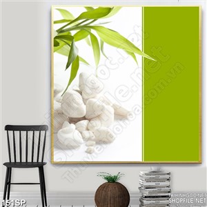 Tranh in wall lá trúc và cuội