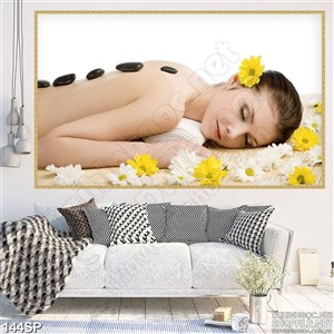 Tranh in uv spa massage đá nóng