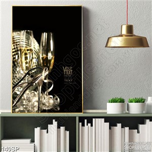 Tranh spa ly rượu vang say đắm