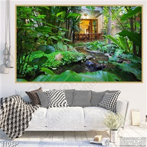 Tranh spa ngôi nhà đẹp thư giãn