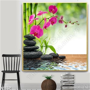 Tranh in hoa lan cho spa mới