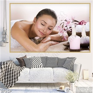 Tranh in canvas cô gái thư giãn
