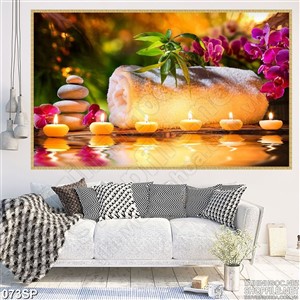 Tranh in wall cảnh thiên nhiên ánh nến