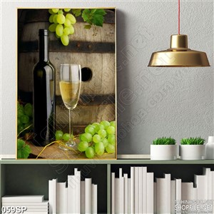 Tranh đẹp in gạch spa rượu vang