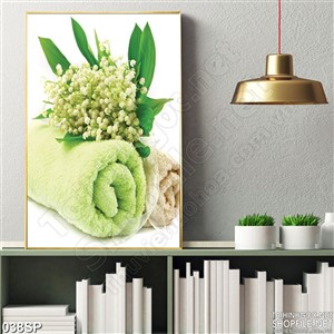 Tranh spa in canvas hoa baby đẹp