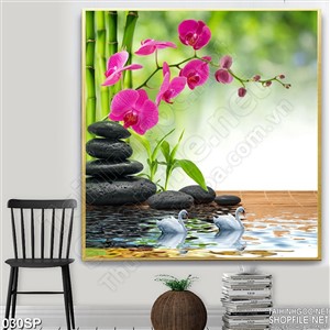 Tranh psd hoa lan hồ điệp