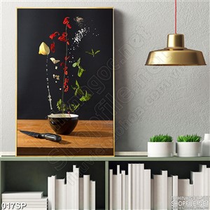 Tranh khổ dọc in wall trái cây