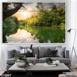 Tranh cây vươn sông