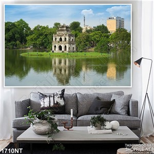 Tranh tháp nhỏ trên sông