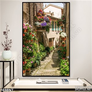 Tranh ngỏ đầy hoa