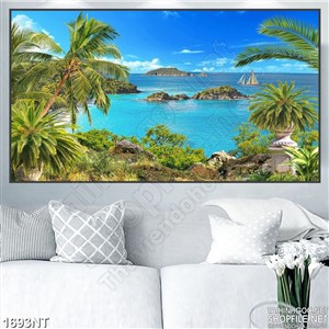 Tranh đảo dừa 3d