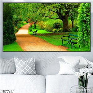 Tranh hàng ghế công viên