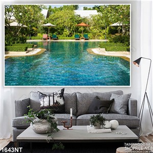 Tranh khu nghỉ dưỡng