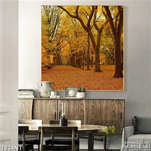 Tranh cánh rừng lá vàng rơi