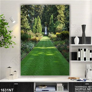 Tranh thảm cỏ xanh in uv