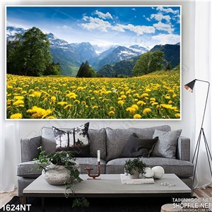 Tranh hoa vàng chen chúc