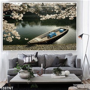 Tranh thuyền neo bến