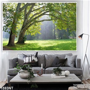 Tranh dưới tán cây trong rừng